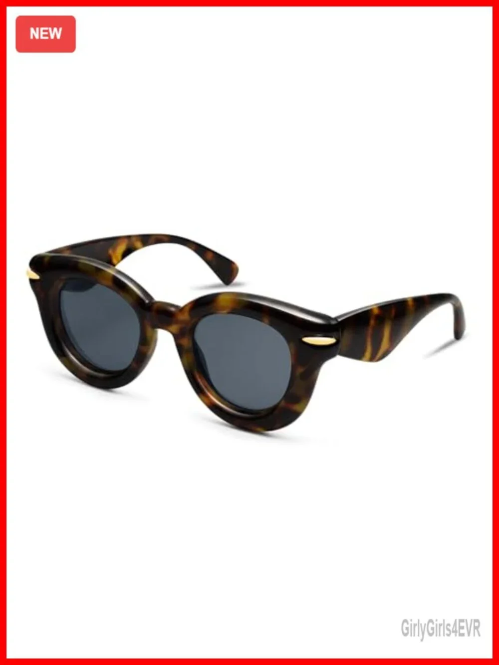 Chunky Round Sunglasses UV400 Protection Retro Style Women Men